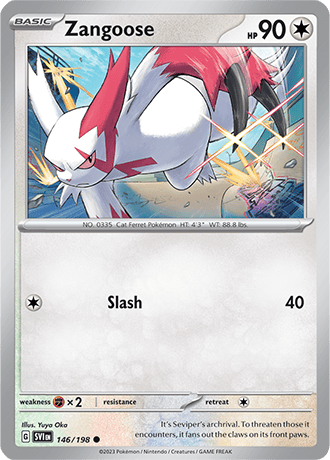 Karta Pokemon 146 198 Zangoose [Scarlet &amp; Violet].JPG