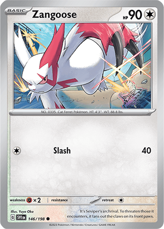 Karta Pokemon 146 198 Zangoose [Scarlet &amp; Violet].JPG