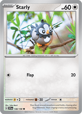 Karta Pokemon 148 198 Starly [Scarlet &amp; Violet].JPG