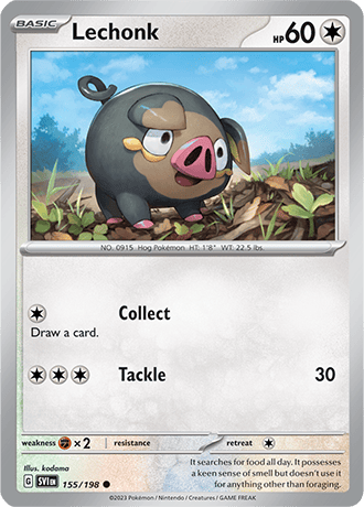 Karta Pokemon 155 198 Lechonk [Scarlet &amp; Violet].JPG