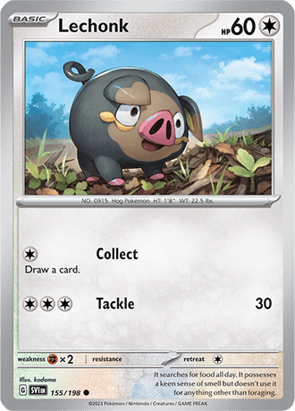 Karta Pokemon 155 198 Lechonk [Scarlet &amp; Violet].JPG