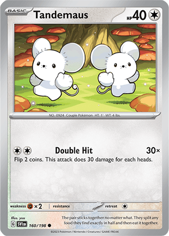 Karta Pokemon 160 198 Tandemaus [Scarlet &amp; Violet].JPG
