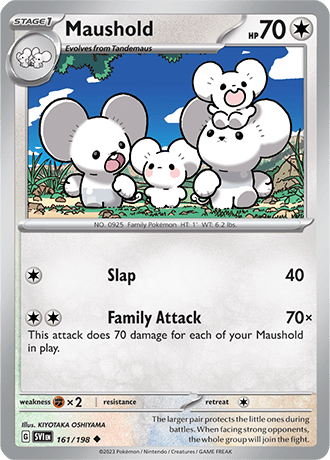 Karta Pokemon 161 198 Maushold [Scarlet &amp; Violet].JPG