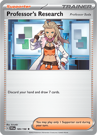 Karta Pokemon 189 198 Professor's Research [Scarlet &amp; Violet].JPG