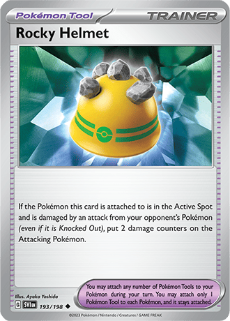 Karta Pokemon 193 198 Rocky Helmet [Scarlet &amp; Violet].JPG