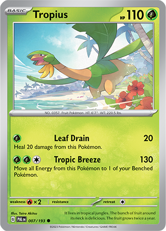 Karta Pokemon 007 193 Tropius [Paldea Evolved].JPG