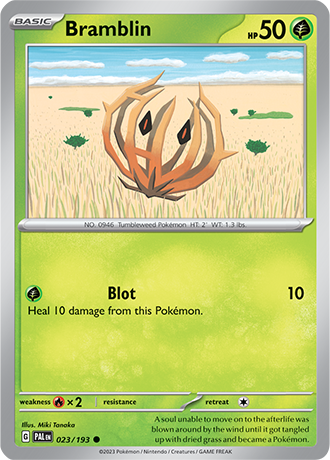 Karta Pokemon 023 193 Bramblin [Paldea Evolved].JPG