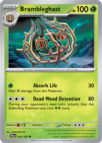 Karta Pokemon 024 193 Brambleghast [Paldea Evolved].JPG