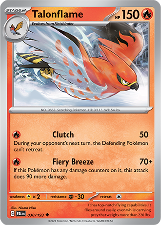 Karta Pokemon 030 193 Talonflame [Paldea Evolved].JPG