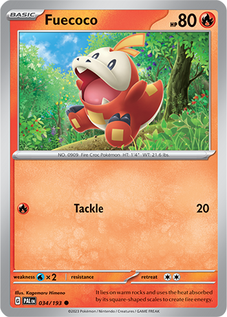 Karta Pokemon 034 193 Fuecoco [Paldea Evolved].JPG