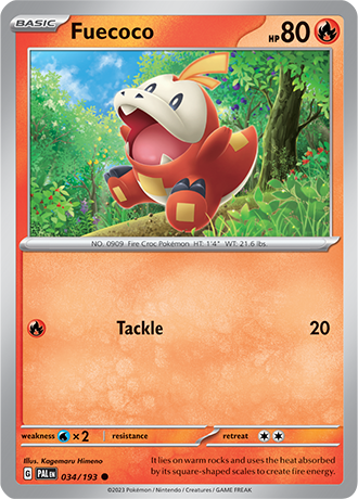 Karta Pokemon 034 193 Fuecoco [Paldea Evolved].JPG