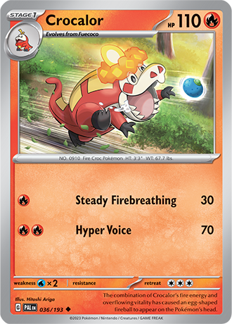 Karta Pokemon 036 193 Crocalor [Paldea Evolved].JPG
