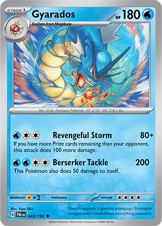 Karta Pokemon 043 193 Gyarados [Paldea Evolved].JPG