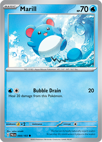 Karta Pokemon 044 193 Marill [Paldea Evolved].JPG