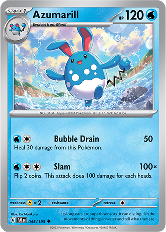 Karta Pokemon 045 193 Azumarill [Paldea Evolved].JPG