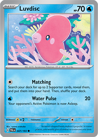 Karta Pokemon 047 193 Luvdisc [Paldea Evolved].JPG