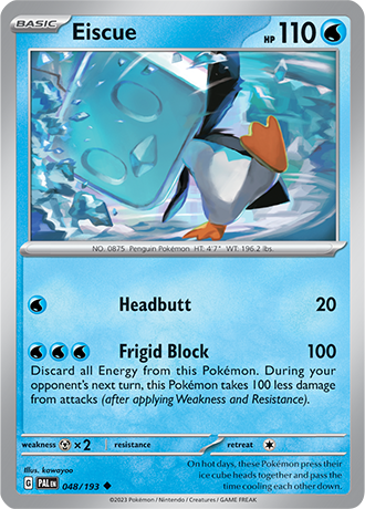 Karta Pokemon 048 193 Eiscue [Paldea Evolved].JPG