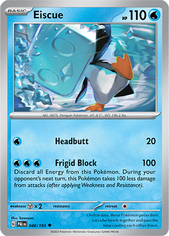 Karta Pokemon 048 193 Eiscue [Paldea Evolved].JPG