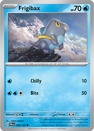 Karta Pokemon 058 193 Frigibax [Paldea Evolved].JPG