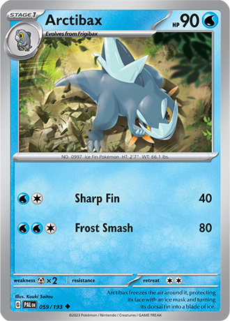Karta Pokemon 059 193 Arctibax [Paldea Evolved].JPG