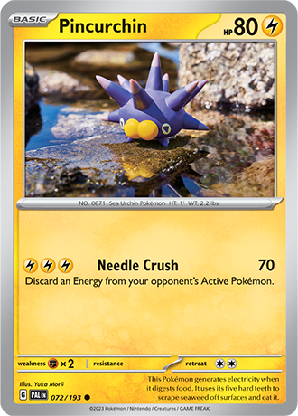 Karta Pokemon 072 193 Pincurchin [Paldea Evolved].JPG