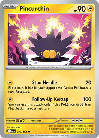 Karta Pokemon 073 193 Pincurchin [Paldea Evolved].JPG