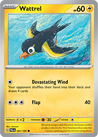 Karta Pokemon 081 193 Wattrel [Paldea Evolved].JPG