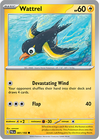 Karta Pokemon 081 193 Wattrel [Paldea Evolved].JPG