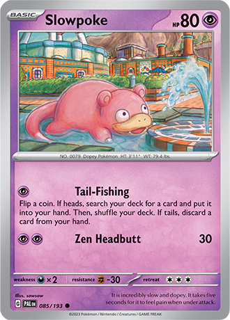 Karta Pokemon 085 193 Slowpoke [Paldea Evolved].JPG