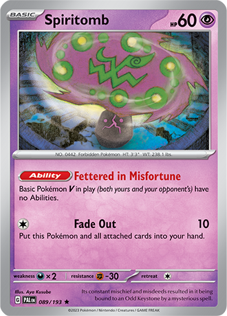 Karta Pokemon 089 193 Spiritomb [Paldea Evolved].JPG
