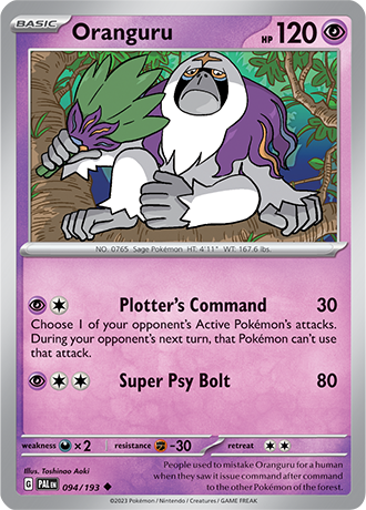 Karta Pokemon 094 193 Oranguru [Paldea Evolved].JPG