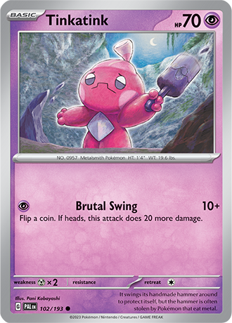 Karta Pokemon 102 193 Tinkatink [Paldea Evolved].JPG