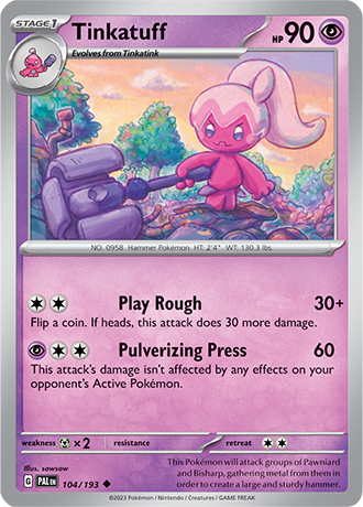 Karta Pokemon 104 193 Tinkatuff [Paldea Evolved].JPG