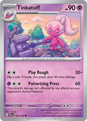 Karta Pokemon 104 193 Tinkatuff [Paldea Evolved].JPG