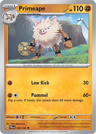 Karta Pokemon 107 193 Primeape [Paldea Evolved].JPG