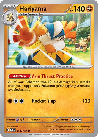 Karta Pokemon 113 193 Hariyama [Paldea Evolved].JPG