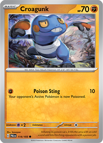 Karta Pokemon 114 193 Croagunk [Paldea Evolved].JPG