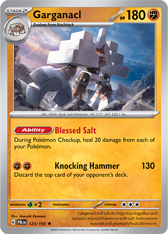 Karta Pokemon 123 193 Garganacl [Paldea Evolved].JPG