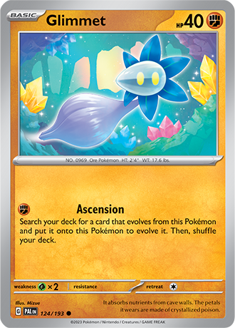 Karta Pokemon 124 193 Glimmet [Paldea Evolved].JPG
