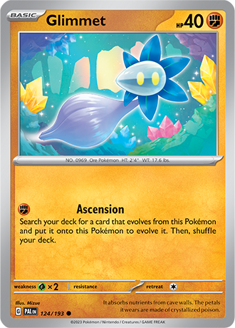 Karta Pokemon 124 193 Glimmet [Paldea Evolved].JPG