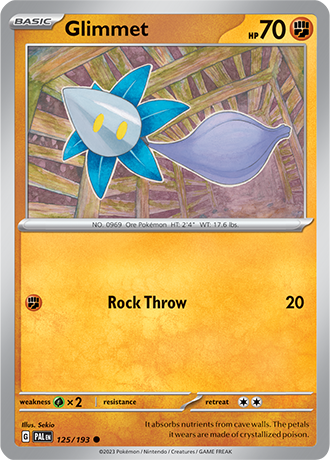 Karta Pokemon 125 193 Glimmet [Paldea Evolved].JPG