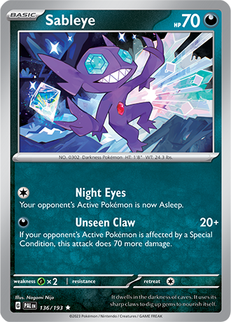 Karta Pokemon 136 193 Sableye [Paldea Evolved].JPG