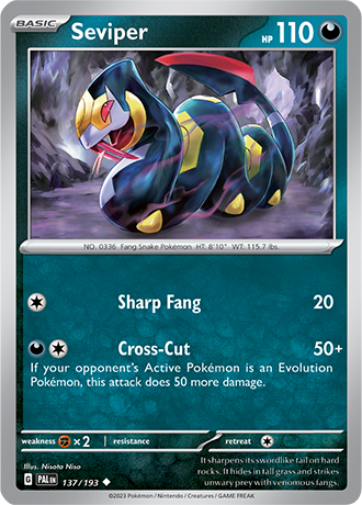 Karta Pokemon 137 193 Seviper [Paldea Evolved].JPG