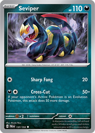 Karta Pokemon 137 193 Seviper [Paldea Evolved].JPG