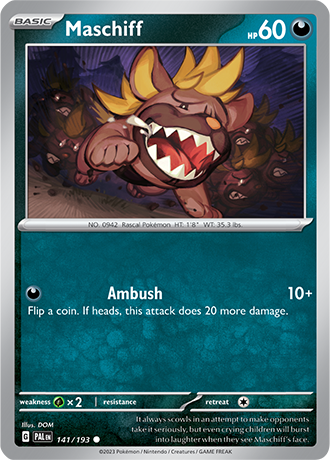 Karta Pokemon 141 193 Maschiff [Paldea Evolved].JPG