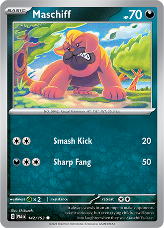Karta Pokemon 142 193 Maschiff [Paldea Evolved].JPG