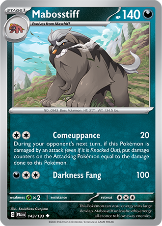 Karta Pokemon 143 193 Mabosstiff [Paldea Evolved].JPG