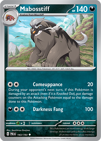 Karta Pokemon 143 193 Mabosstiff [Paldea Evolved].JPG