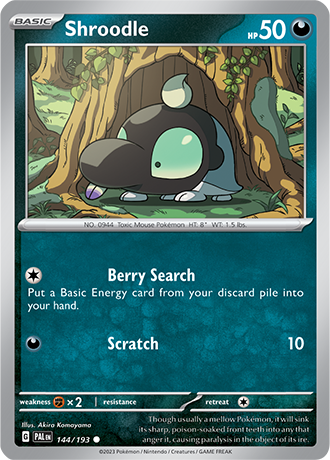 Karta Pokemon 144 193 Shroodle [Paldea Evolved].JPG