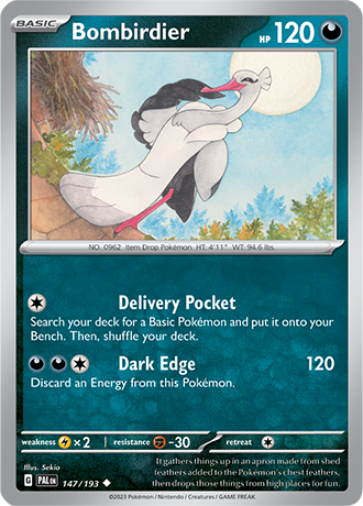 Karta Pokemon 147 193 Bombirdier [Paldea Evolved].JPG
